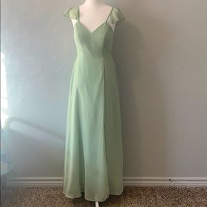 Azazie sage bridesmaid dress size AO